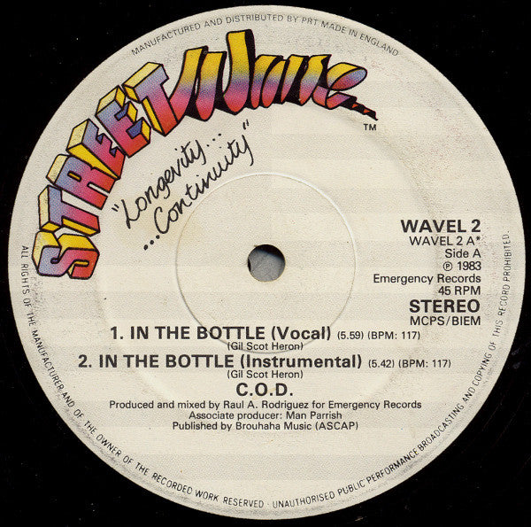 C.O.D. – In The Bottle - Vinyl