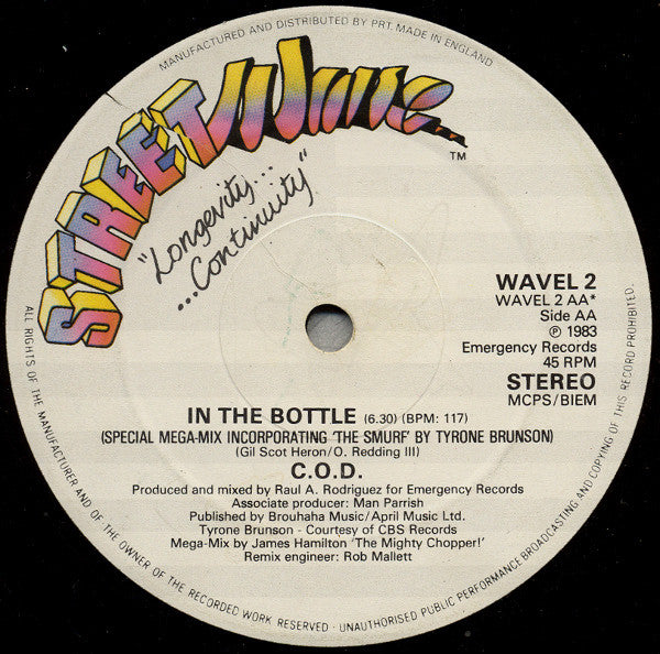 C.O.D. – In The Bottle - Vinyl