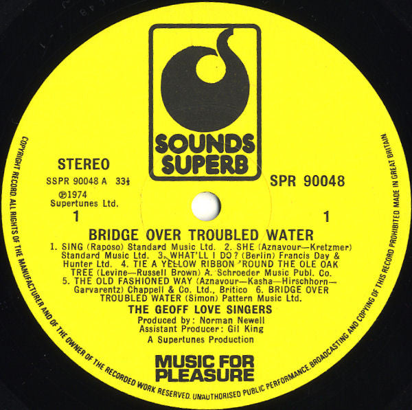 Geoff Love & His Orchestra With The Geoff Love Singers – Bridge Over Troubled Water - Vinyl
