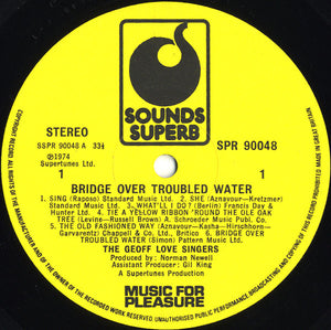 Geoff Love & His Orchestra With The Geoff Love Singers – Bridge Over Troubled Water - Vinyl