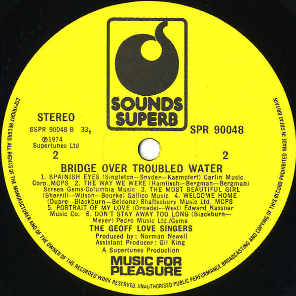Geoff Love & His Orchestra With The Geoff Love Singers – Bridge Over Troubled Water - Vinyl