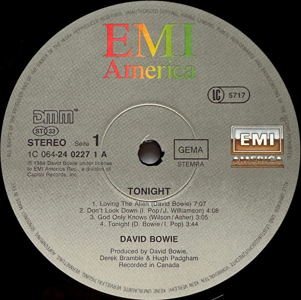 David Bowie – Tonight – Vinyl
