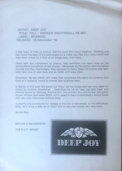 Deep Joy – Fall - Vinyl