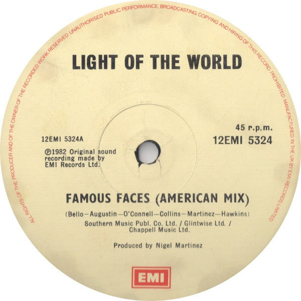 Light Of The World – Famous Faces - Vinyl