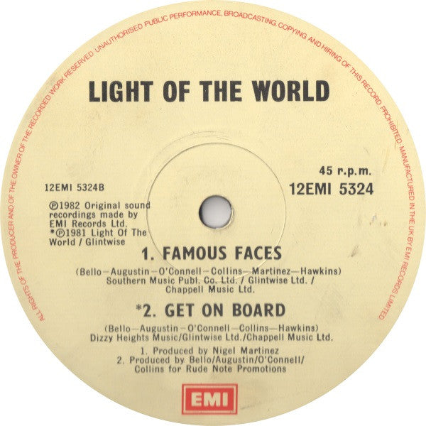 Light Of The World – Famous Faces - Vinyl