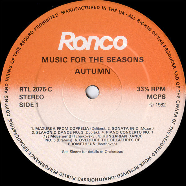 Music For The Seasons - Autumn - Vinyl