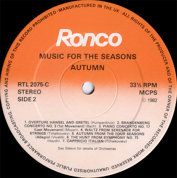 Music For The Seasons - Autumn - Vinyl