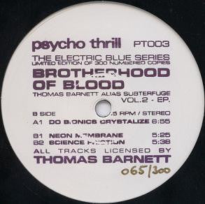 Thomas Barnett aka Subterfuge – Brotherhood Of Blood Vol. 2? - Vinyl
