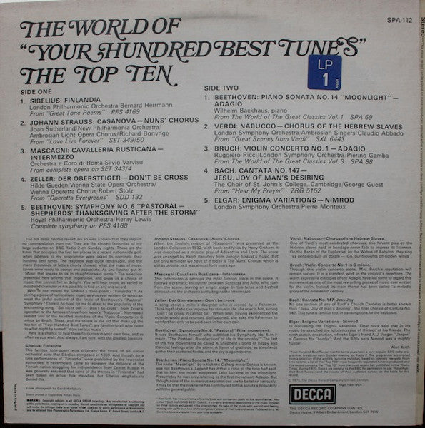 The World Of Your Hundred Best Tunes, The Top Ten - Vinyl