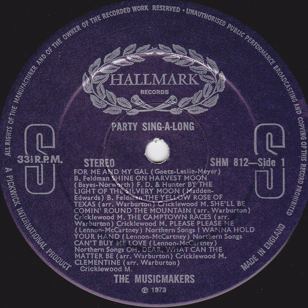 The Musicmakers – Party Sing-Along - 20 All Time Greats - Vinyl