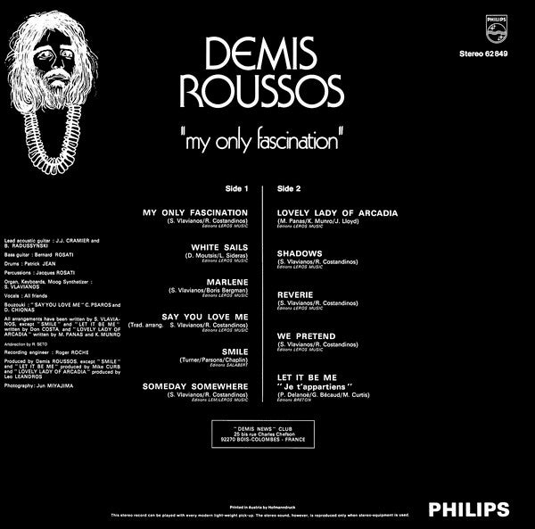Demis Roussos – My Only Fascination - Vinyl