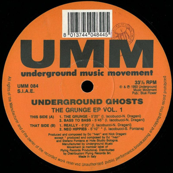 Underground Ghosts – The Grunge EP Volume 1 – Vinyl