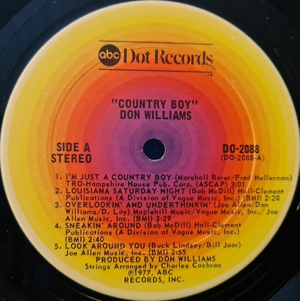 Don Williams (2) – Country Boy – Vinyl