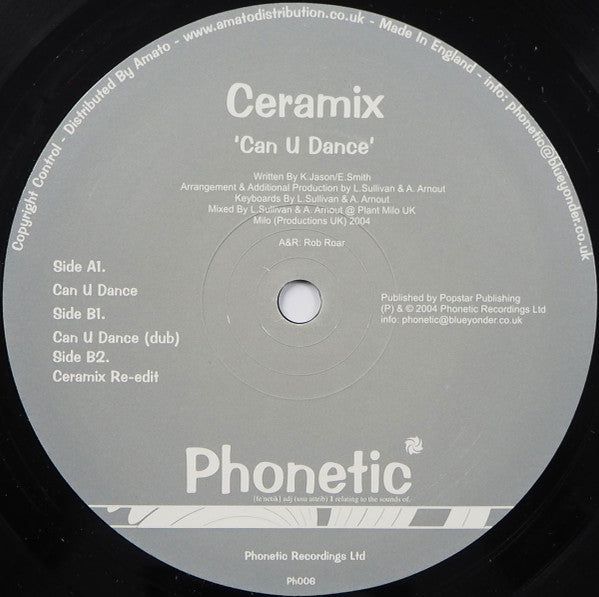 Ceramix – Can U Dance - Vinyl