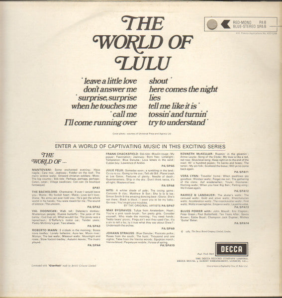 Lulu – The World Of Lulu – Vinyl