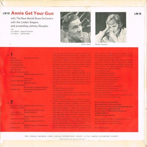 The New World Show Orchestra With The Linden Singers And Presenting Johnny Douglas – Annie Get Your Gun - Vinyl