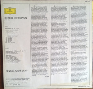 Robert Schumann - Wilhelm Kempff – Kreisleriana Op. 16 • Symphonische Etüden Op. 13 - Vinyl