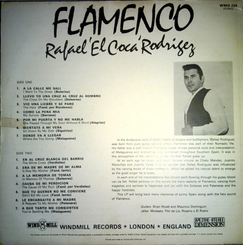 Flamenco - Rafael 'El Coca' Rodriguez - Vinyl