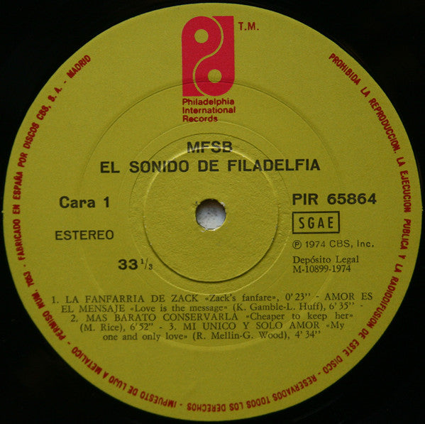 MFSB – El Sonido De Filadelfia - Vinyl