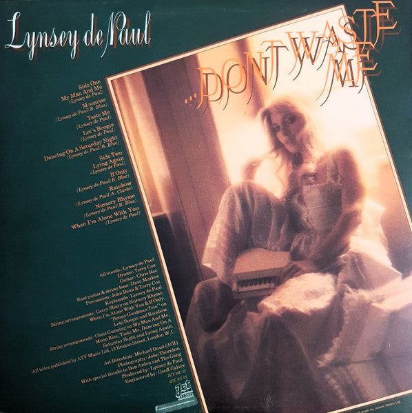 Lynsey De Paul – Taste Me... Don't Waste Me - Vinyl