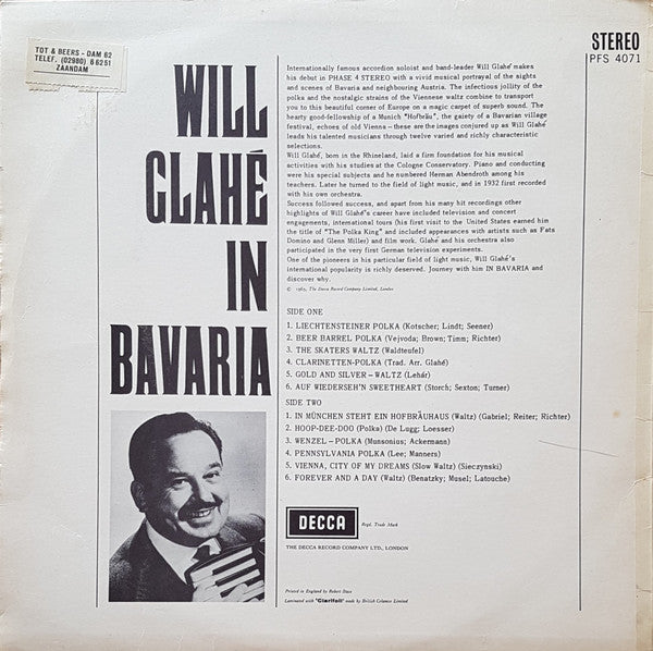 Will Glahé – Will Glahé In Bavaria - Vinyl