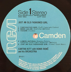 Eartha Kitt With Henri René And His Orchestra – Just An Old Fashioned Girl - Vinyl