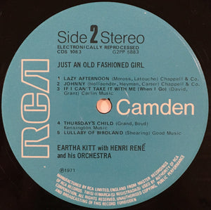 Eartha Kitt With Henri René And His Orchestra – Just An Old Fashioned Girl - Vinyl