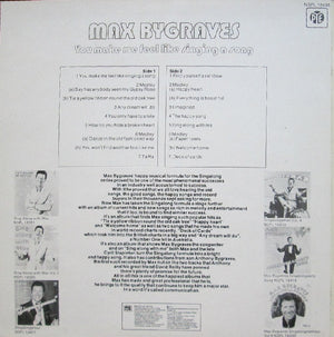 Max Bygraves – You Make Me Feel Like Singing A Song - Vinyl