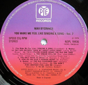 Max Bygraves – You Make Me Feel Like Singing A Song - Vinyl
