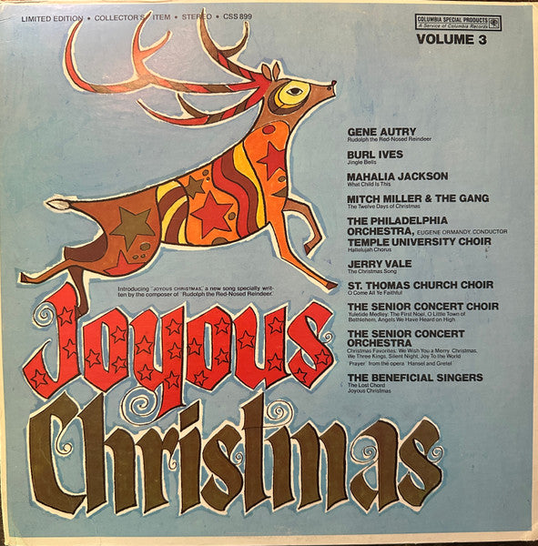 Joyous Christmas Volume 3 - Vinyl