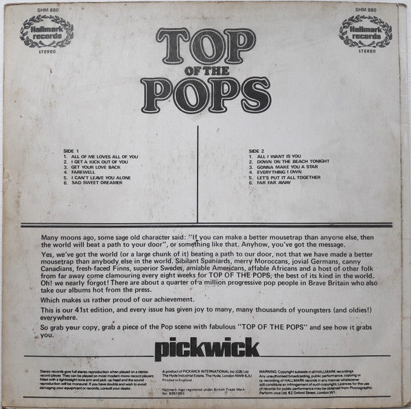 Top Of The Pops Vol. 41 – Vinyl