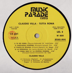 Claudio Villa – Tutta Roma - Vinyl