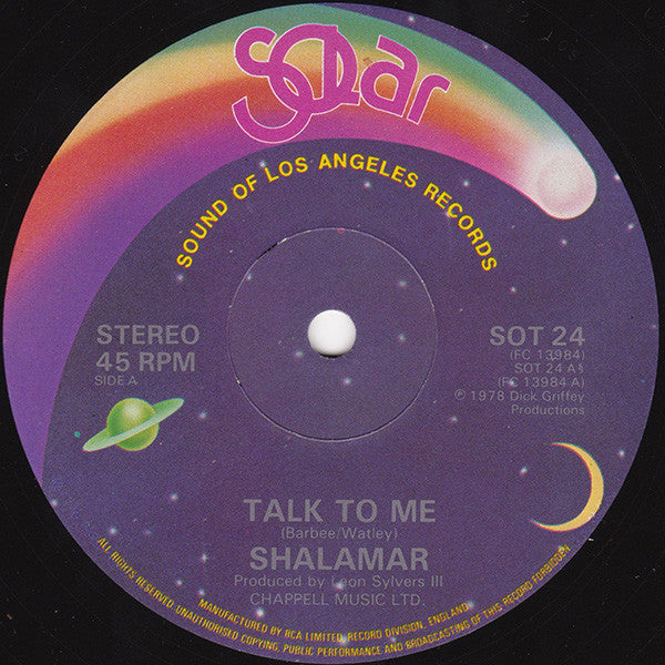 Shalamar – Talk To Me - Vinyl
