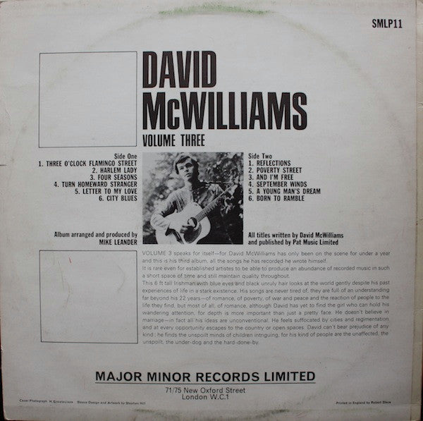 David McWilliams – David McWilliams Vol. 3  – Vinyl