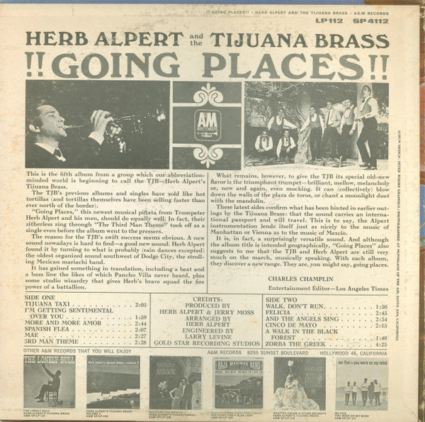 Herb Alpert And The Tijuana Brass* – !!Going Places!! – Vinyl