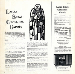 Mario Lanza – Lanza Sings Christmas Carols - Vinyl