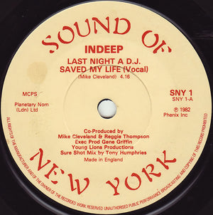 Last Night A D.J. Saved My Life - Indeep – Vinyl