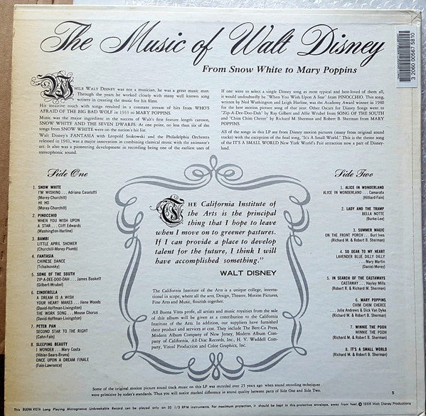 The Music Of Walt Disney - Vinyl