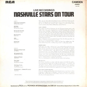 Chet Atkins / Bobby Bare / Jim Reeves / The Anita Kerr Singers – Nashville Stars On Tour - Live Recordings – Vinyl
