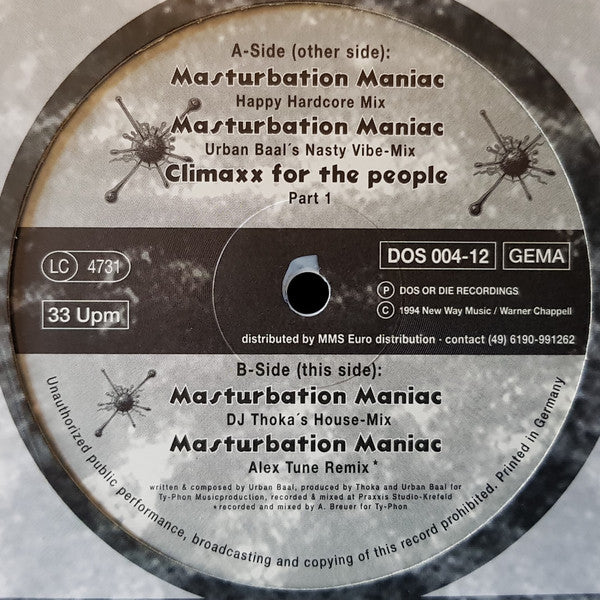 Nymphomania (2) Feat. Urban Baal – Masturbation Maniac - Vinyl