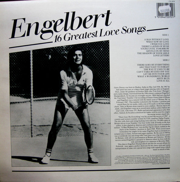 Engelbert Humperdinck – 16 Greatest Love Songs – Vinyl