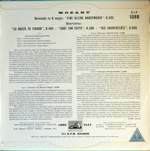 Mozart*, Rudolf Kempe Conducting The Philharmonia Orchestra – Serenade: Eine Kleine Nachtmusik / Overtures: Le Nozze Di Figaro, Cosi Fan Tutte, Die Zauberflöte – Vinyl Lp "10
