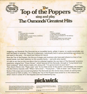 The Top Of The Poppers – Top Of The Poppers Sing & Play The Osmonds' Greatest Hits - Vinyl