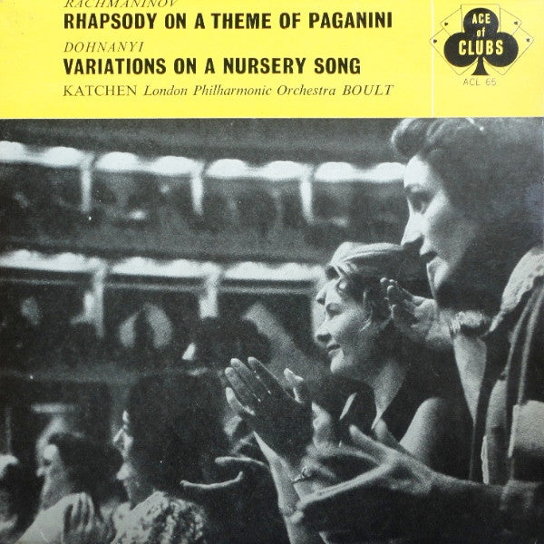 Rachmaninov* / Dohnanyi* - Katchen*, London Philharmonic Orchestra, Boult* – Rhapsody On A Theme Of Paganini / Variations On A Nursery Song – Vinyl