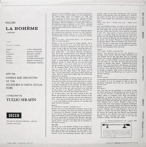 Puccini*, Tebaldi*, Bergonzi*, Bastianini*, Siepi*, Corena*, Serafin* – La Boheme Highlights - Vinyl