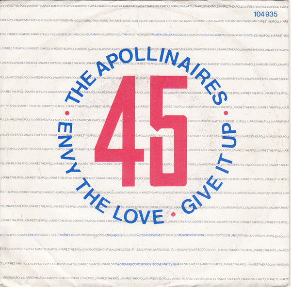 The Apollinaires – Envy The Love - Vinyl