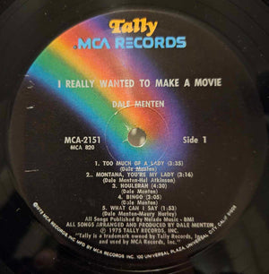 Dale Menten – I Really Wanted To Make A Movie - Vinyl