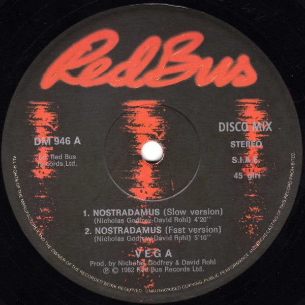 Vega (6) – Nostradamus / Chinatown - Vinyl