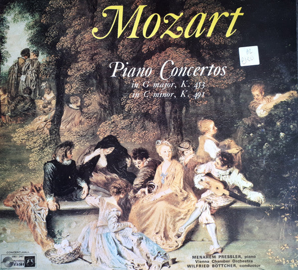 Mozart*, Menahem Pressler, Vienna Chamber Orchestra*, Wilfried Böttcher* – Piano Concertos In G Major, K. 453, In C Minor, K. 491 - Vinyl