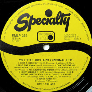 Little Richard – 20 Original Hits - Vinyl